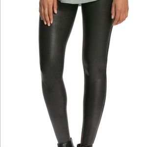 SPANX faux leather leggings, black size M